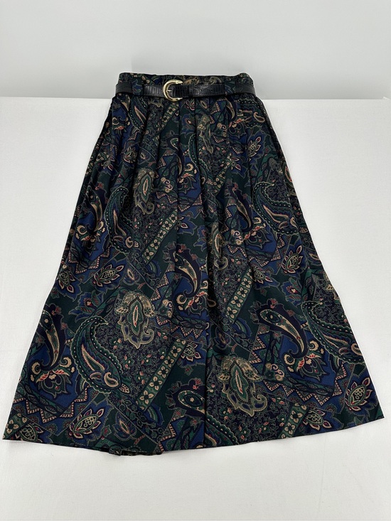 Briggs New York Dresses & Skirts - Vintage 90s Briggs New York Paisley Midi Skirt Size 16 Whimsigoth Belted